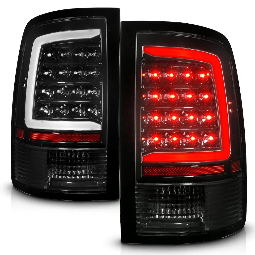 311452 – ANZO Tail Light Assembly, LED Clear Lens Black Housing Red Brake Light/ Sequential Turn Signal Light/ Runnin...